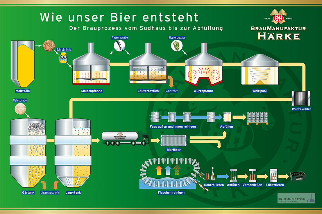 Der Brauprozess Info-Grafik